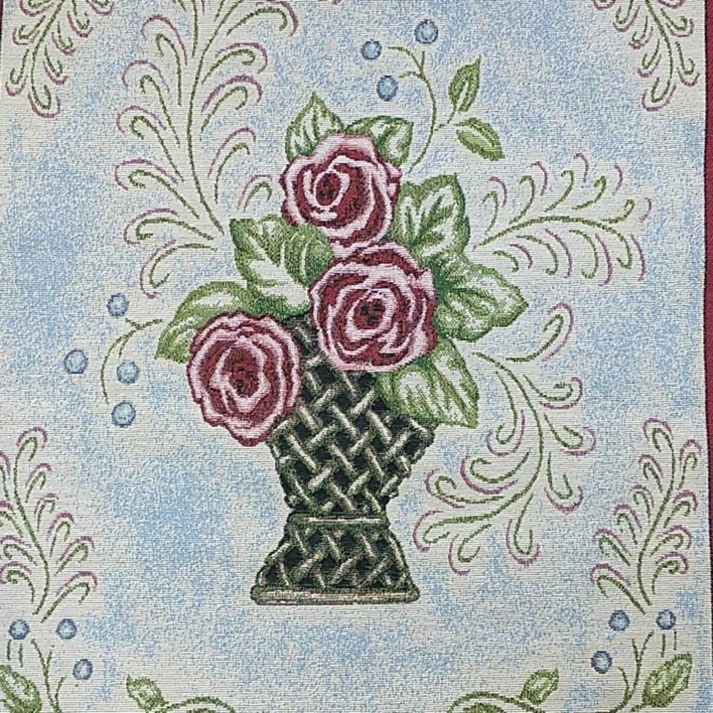 Cottage Rose Floral Wall Hanging Tapestry